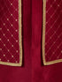 Boy's Maroon Silk Blend Sherwani Set