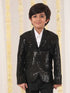 Boy's Black Embellished Blazer