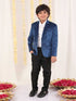 Boy's Navy Blue Velvet Blazer