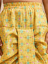 Boys's Green Cotton Embroidered Thigh Length Kurta And Dhoti Set