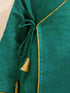 Boys's Turquoise Cotton Embroidered Thigh Length Kurta And Dhoti Set