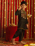 Boy's' Black Navratri Special Embroidered Dhoti Kurta Set