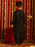 Boy's' Black Navratri Special Embroidered Dhoti Kurta Set