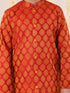 Boy's' Red And Orange Kurta And Dhoti Set