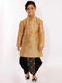 Boy's' Black Silk Blend Embroidered Dhoti