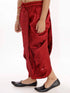 Boy's' Maroon Silk Blend Embroidered Dhoti