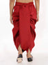 Boy's' Maroon Silk Blend Embroidered Dhoti