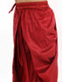 Boy's' Maroon Silk Blend Embroidered Dhoti