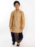 Boy's' Navy Blue Silk Blend Embroidered Dhoti