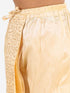 Boy's' Gold Silk Blend Embroidered Dhoti