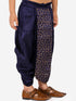 Boy's' Navy Blue Silk Blend Embroidered Dhoti