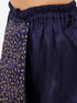 Boy's' Navy Blue Silk Blend Embroidered Dhoti