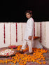 Boy's' Purple Jacquard Sherwani Set