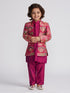 Boy's' Magenta Sherwani Set