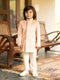 Boy's' Peach Indo With Cream Pant Set