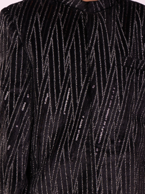 Boy's' Black Sherwani Set