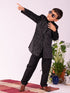Boy's' Black Sherwani Set