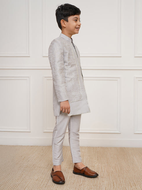 Boy's' Silver Indowestern Set