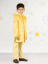 Boy's Mustard Velvet Indo-Western Set