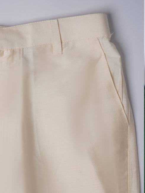 Boy's' Peach Sherwani And Pyjama Set