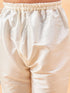 Boy's Beige Woven Jacket With Cream Kurta And Pyjama Set