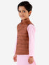 Boy's Coffee Brown Matka Silk Blend Nehru Jacket