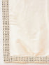Boy's Cream Mirror Work Jacket And Solid Kurta Pyjama Set With Ethnic Dupatta