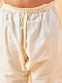 Boy's Cream Mirror Work Jacket And Pleated Kurta Pyjama Set With Ethnic Dupatta