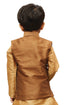 Boys' Brown Silk Blend Nehru Jackets