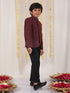Boy's Maroon Sequined Jodhpuri