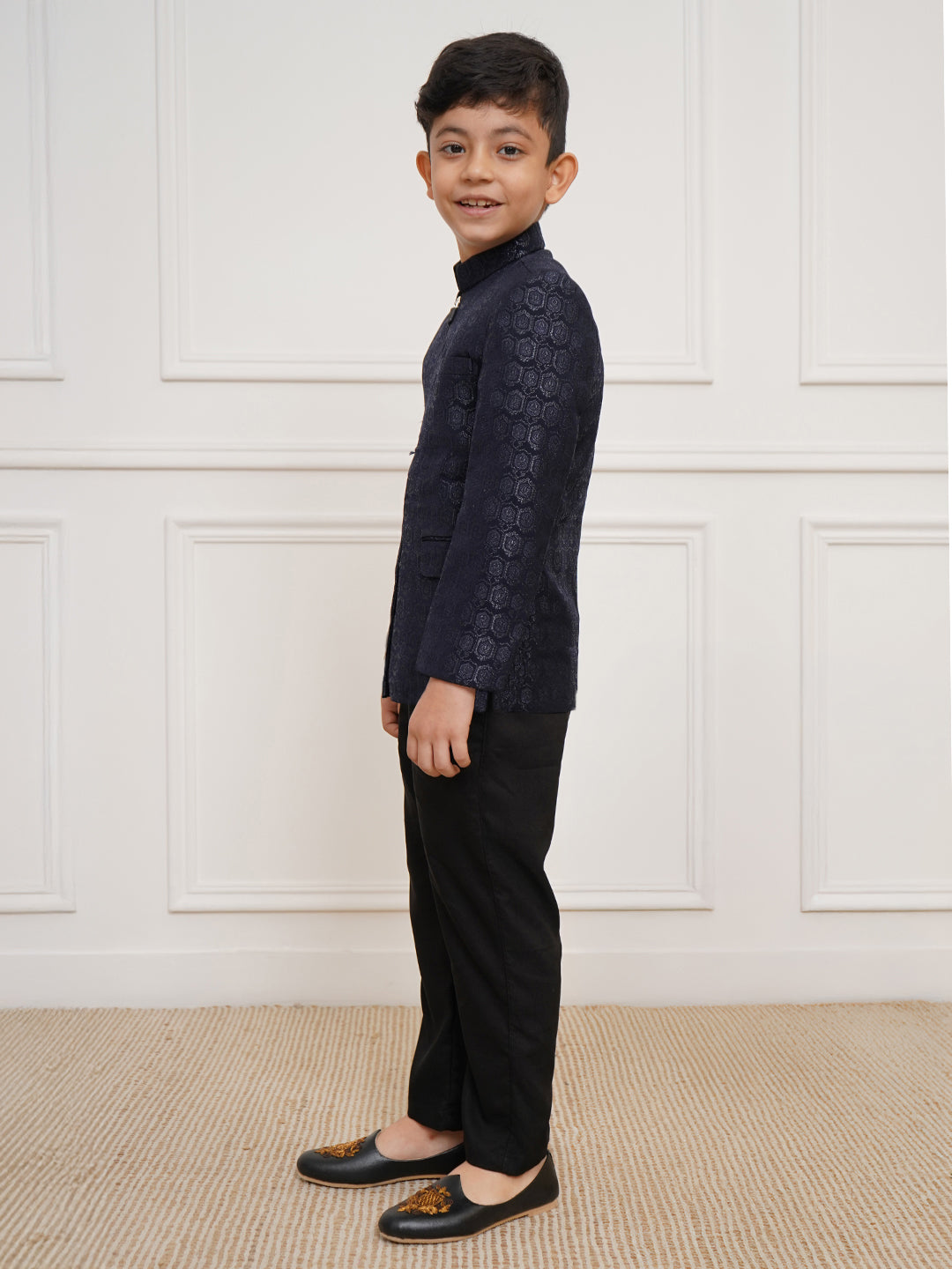 Boy's' Navy Blue Jodhpuri Set
