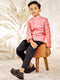 Boy's Pink Silk Blend Jodhpuri