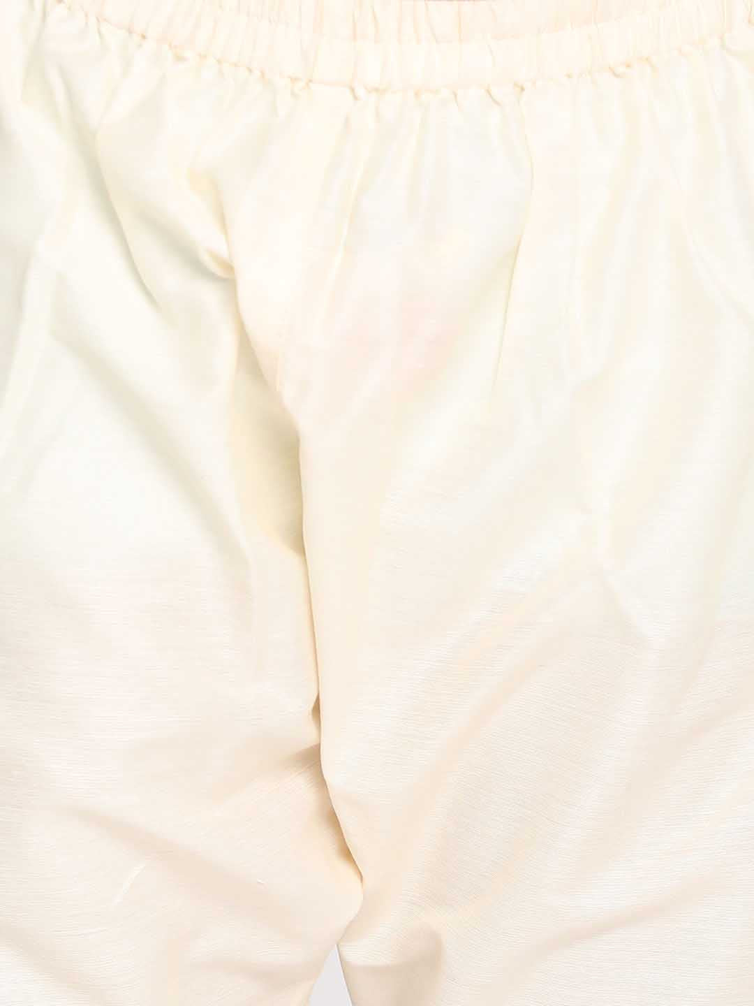 Boy's' Blue And Cream Kurta Pyjama Set