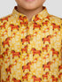Boy's Yellow Animal Print Kurta Pyjama Set
