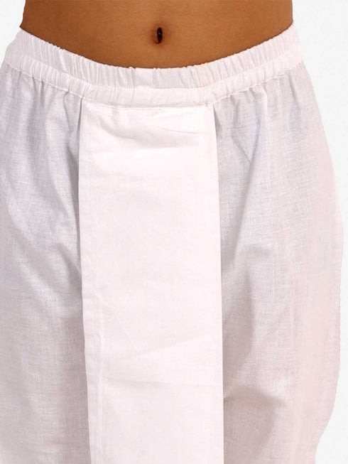 Boy's White Kurta And Dhoti Set