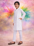 Men's White Cotton Kurta And Pyjama Set