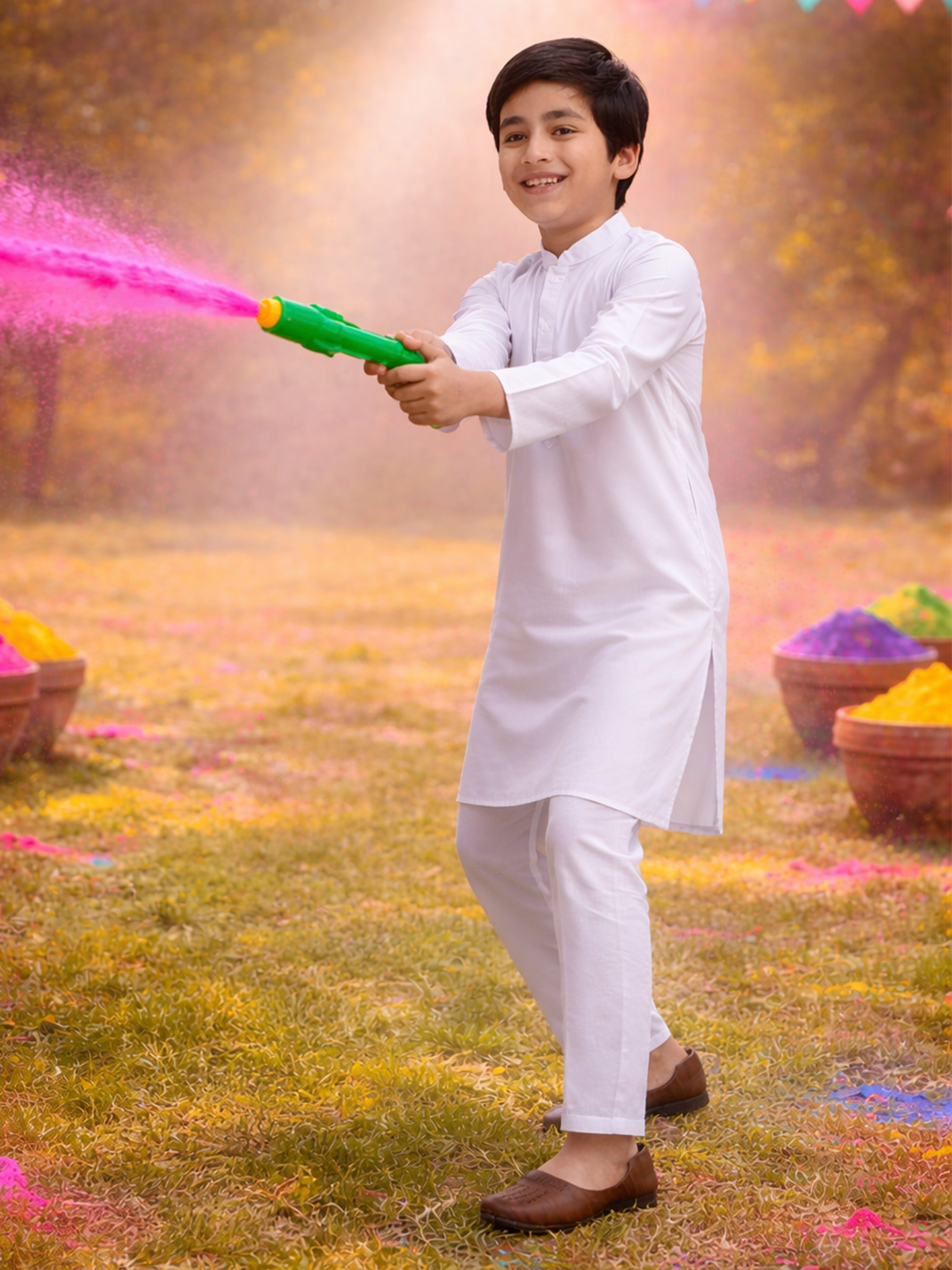 Men's White Cotton Kurta And Pyjama Set