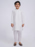 Men's White Cotton Kurta And Pyjama Set