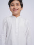 Men's White Cotton Kurta And Pyjama Set