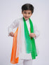 Boy's White Cotton Kurta And Pyjama And Dupatta Set