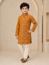 Boy Mustard Rayon Kurta and Pyjama Set Festive, Festive Glitz, Indated Traditions, All regions, Navratri, Diwali Ethnic Wear