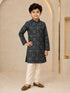 Boy Navy Blue Rayon Kurta and Pyjama Set Festive, Festive Glitz, Indated Traditions, All regions, Navratri, Diwali Ethnic Wear
