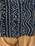 Boy's' Blue Bandhni Print Kurta And Rose Gold Patiyala Set