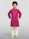 Boy's Falsa Cotton Bandhani Print Kurta Pyjama