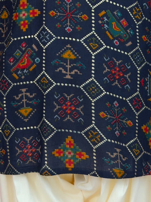 Boy's' Blue Kurta And Patiala Set