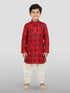 Boy's' Red Kurta And Patiala Set