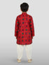Boy's' Red Kurta And Patiala Set
