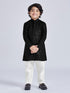 Boy's' Black Kurta And Pyjama Set