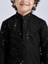 Boy's' Black Kurta And Pyjama Set
