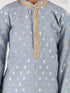 Boy's Aqua Silk Kurta Pyjama Set
